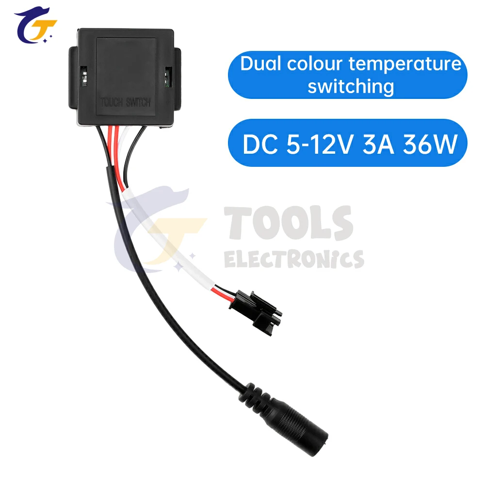 

DC 5-12V 3A 36W Intelligent Touch Switch LED Light Dual Color Temperature Adjustment For Smart Home Bathroom Light Switch