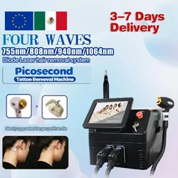 2024 laser professionale 4wave nd yag Beauty Removal Q Switch colaser tattoo removal machine macchina per la depilazione laser a diodi