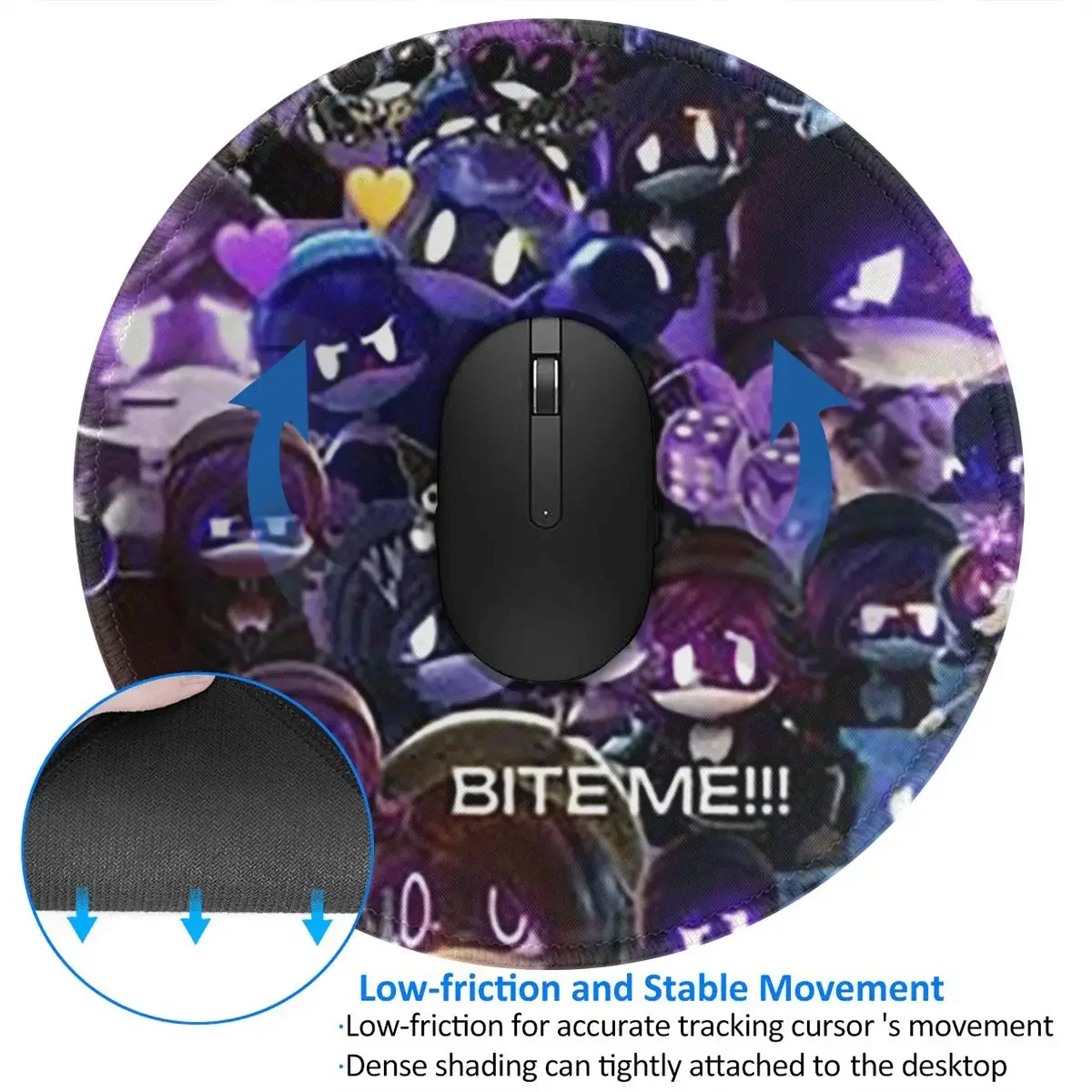 Murder Drones Uzi Collage Round Mouse Pad Computer Keyboard Mouse Mat Gamer Laptop Desk Mat Office Table Mats