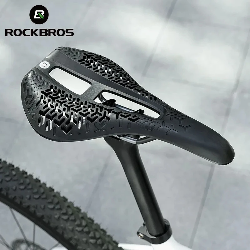 

ROCKBROS Bicycle Saddle Nylon Fiber Breathable Ultralight Races Seat Hollow Bike Seatpost Saddle MTB Road Cycling Accessories