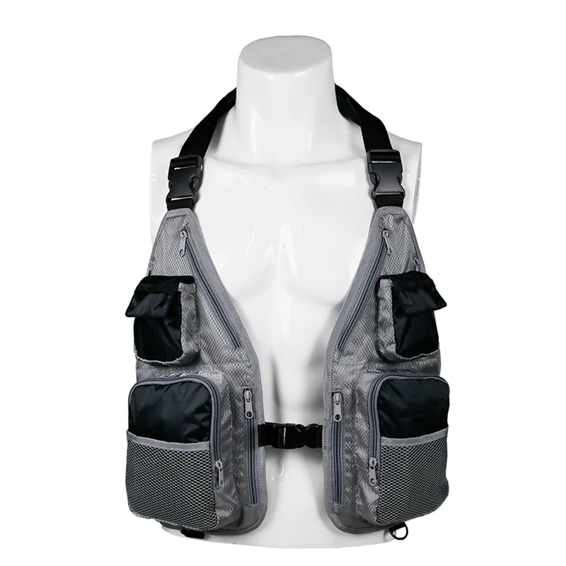 Fishing Vest Mesh Breathable Fishing Vest Mountaineering Casual Sleeveless Jacket Adjustable Outdoor image 6