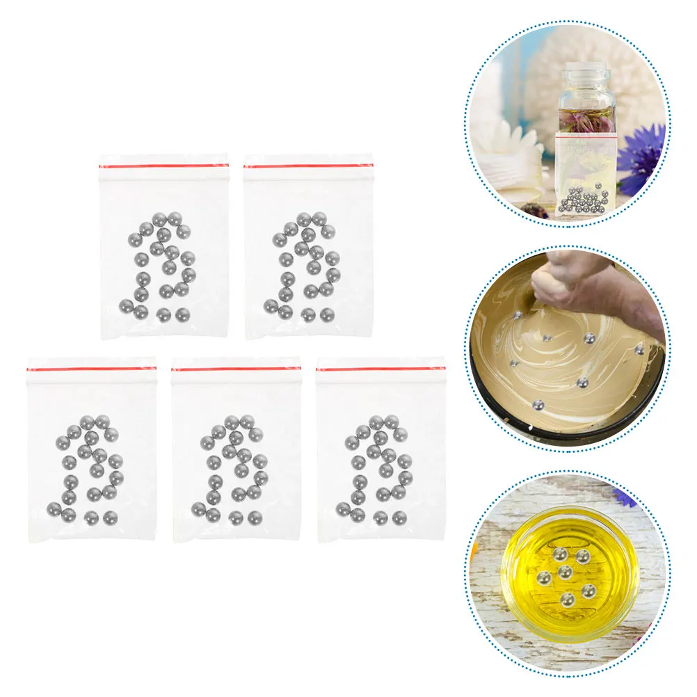 

5 Bags Multifunction Nail Stirring Ball Mother Nails Stainless Steel Paint Mixing Balls
