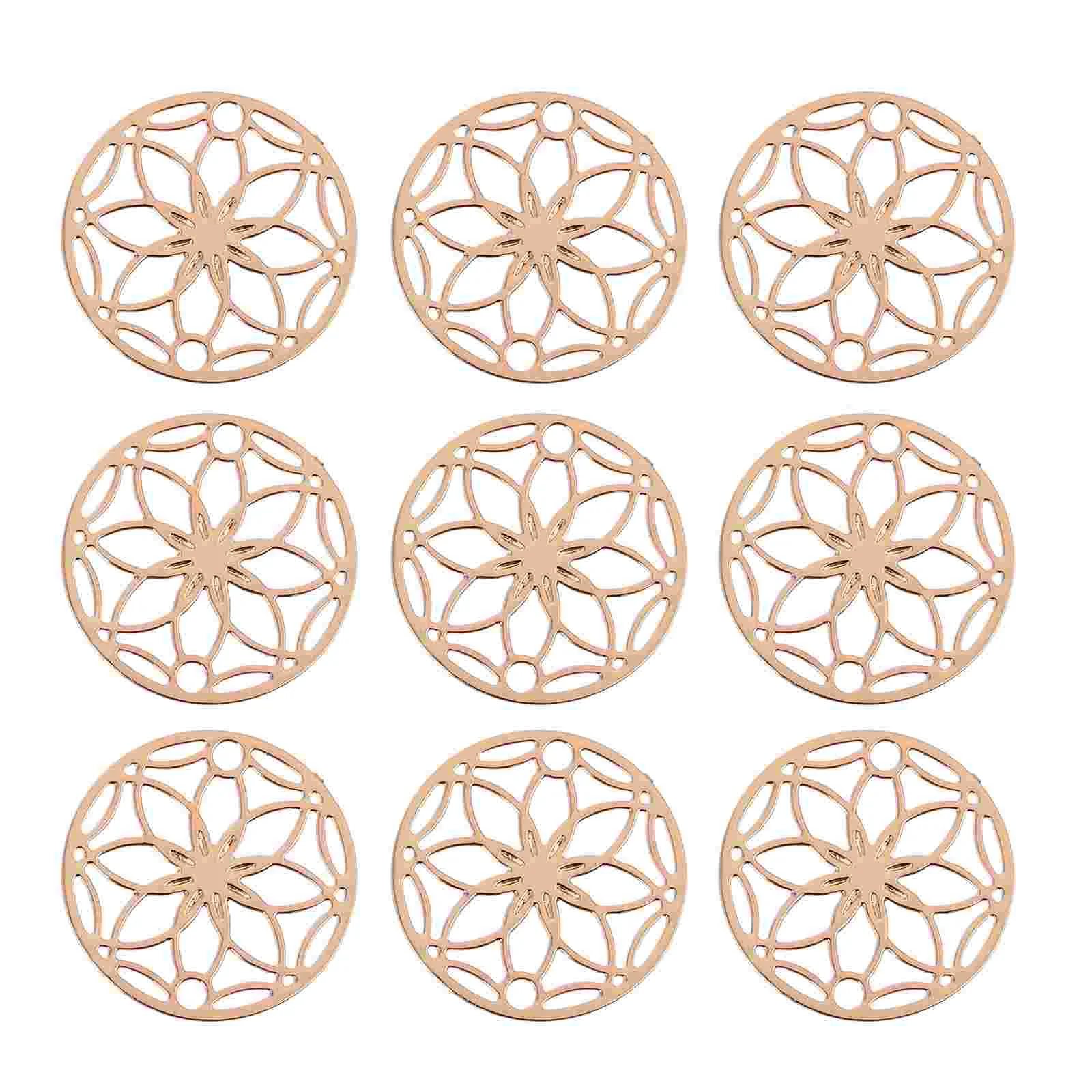 

200 Pcs Pendant DIY Bracelet Accessory Necklaces Pendent Charm Mini Handmade Supply Copper Charms Flower Design