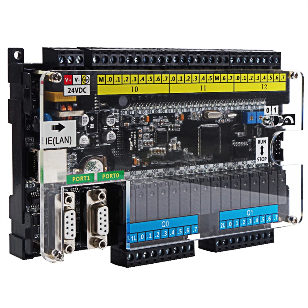 Imagem -04 - Plc Controle Ppi com Ethernet 24 em 16 Relé Transistor para Fora 187.5kb Compatível com Siemens S7200 Interruptor Analógico 24v Cpu226