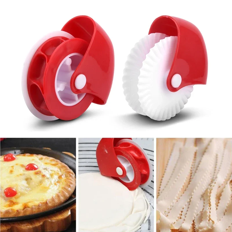 

Manual Noodle Maker Lattice Roller Wheel Cutter, DIY Pastry Dough, Pizza Pasta Cutting Tool, Fancy Knife Baking Tool