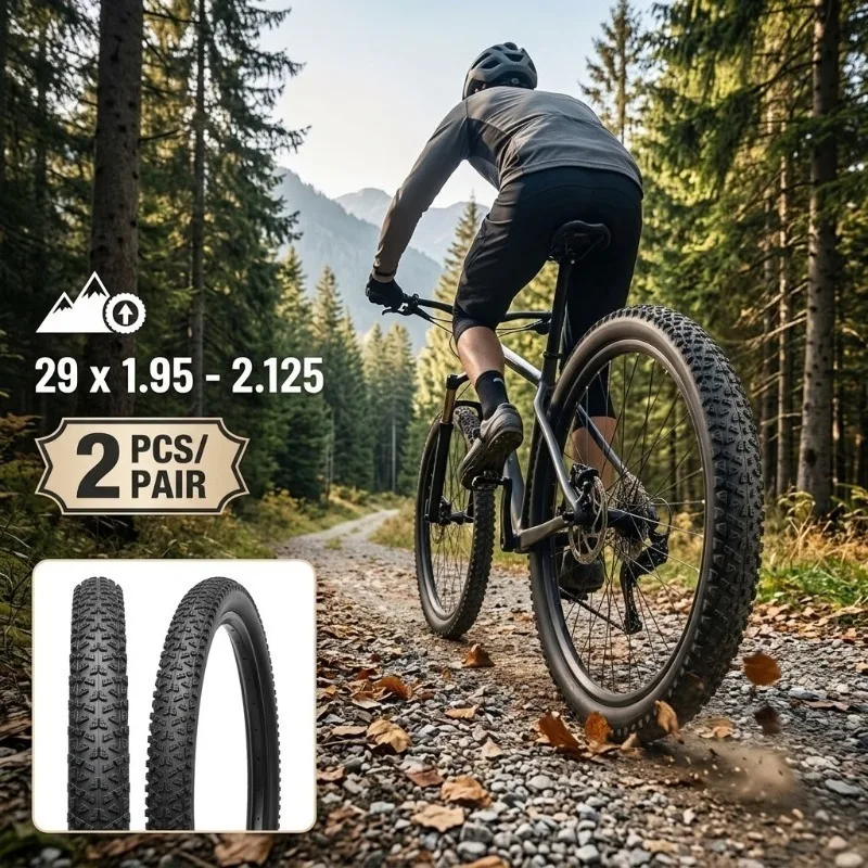 2Pcs 29in MTB Mountain Bike Tires 29x1.95 2.10 2.125 Bicycle Tyres Cross Country Cycling Replacement Parts Set Wheel Accessories