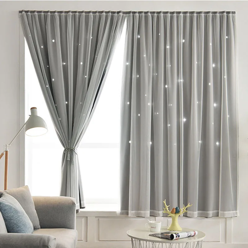 Punch Free Curtains Blackout Window Home Decor Bedroom Living Room Decoration Shading Blind Drape Accessory