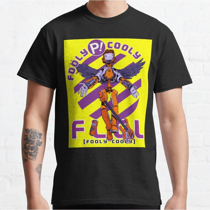 El mejor de FLCL Haruko Vespa Japón punk manga FLCL guitarra Fooly cooly Anime camisetas gráficas de gran tamaño para adultos S-6XL tops