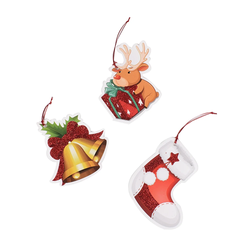 

24 Pcs Christmas Tree Decorations Premium Ornaments Hanging Bells Door Hangers Party Home Office Cafe DIY Gifts
