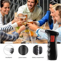 AA81-Breathalyzer,Portable Digital Breath Alcohol Tester,LCD Digital Display For Personal Home / Party Use With 5 Mouthpieces Du
