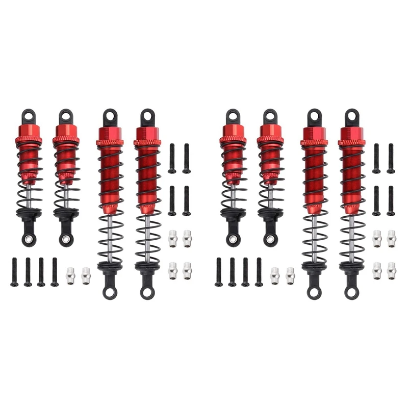 

【Flash Sale】4X Metal Oil Filled Front&Rear Shock Absorber For 1/12 Wltoys 12428 12423 RC Car Crawler Upgrad Part,Red