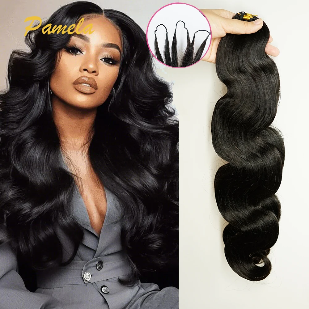 

Feather Crochet Human Hair Bundles Knotless Pre-Separated Crochet Hair Extensions Body Wave Twist Braiding Hair For Woman