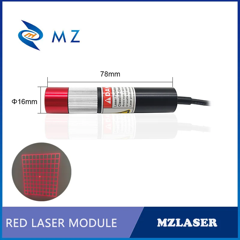 Hot Selling Adjustable Focusing D16mm 660nm 30mw DOE Lens Red Grid Laser Diode Module Industrial Grade Adapter And Bracket