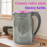 1800W Rapid Boil Electric Kettle - Food Grade Stainless Steel Water Heater Auto Shut Off Dry Burn Protection 2.0L Capacity