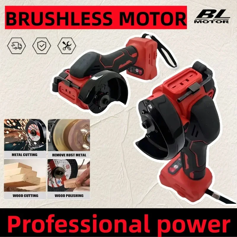 

New Cordless Angle Grinder 3 Inch Polishing Machine Mini Diamond Cutting Grinding Cut OFF Tools For Milwaukee 18V Battery
