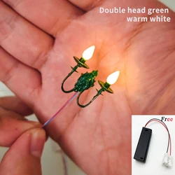 3V Miniature Wall Lamp Set Model Light Ho Diy Model Making Toys Architecture Building Layout Decoration for Diorama