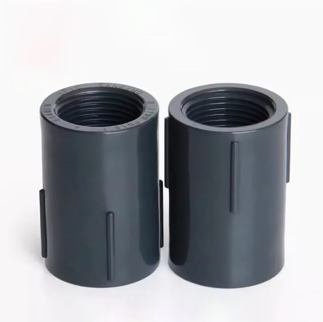 진한 회색 PVC 소켓 암 x 암 BSP 스레드 1/2",3/4",1",1-1/4",1-1/2",2" 파이프 피팅 산업용 압력 등급