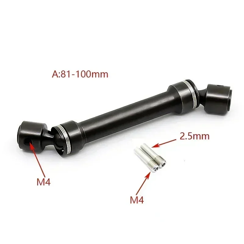 

Heavy Duty Steel CVD Drive Shaft 80-170mm for 1/10 RC Crawler Axial SCX10 90046 SCX10 III AXI03007 Trxs TRX4 TRX6 GEN8