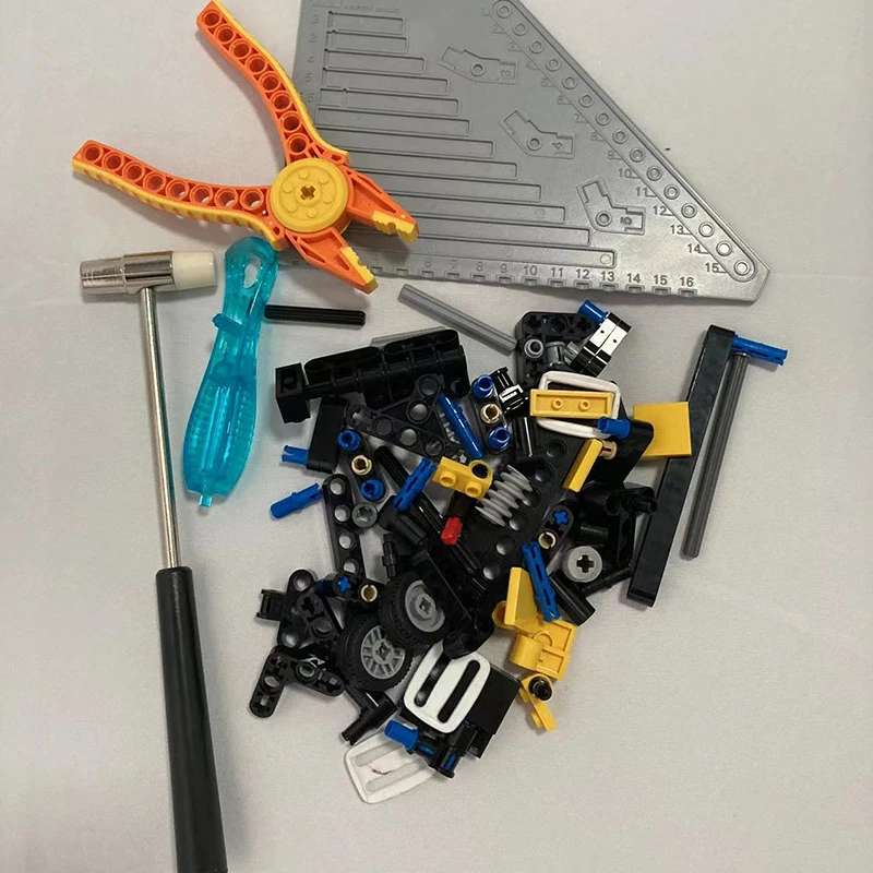 Building Blocks Auxiliary Tools Tweezers Measuring Plate Pliers Clip Remover Tongs Hammer Tool Compatible With LEGO Bricks Toys