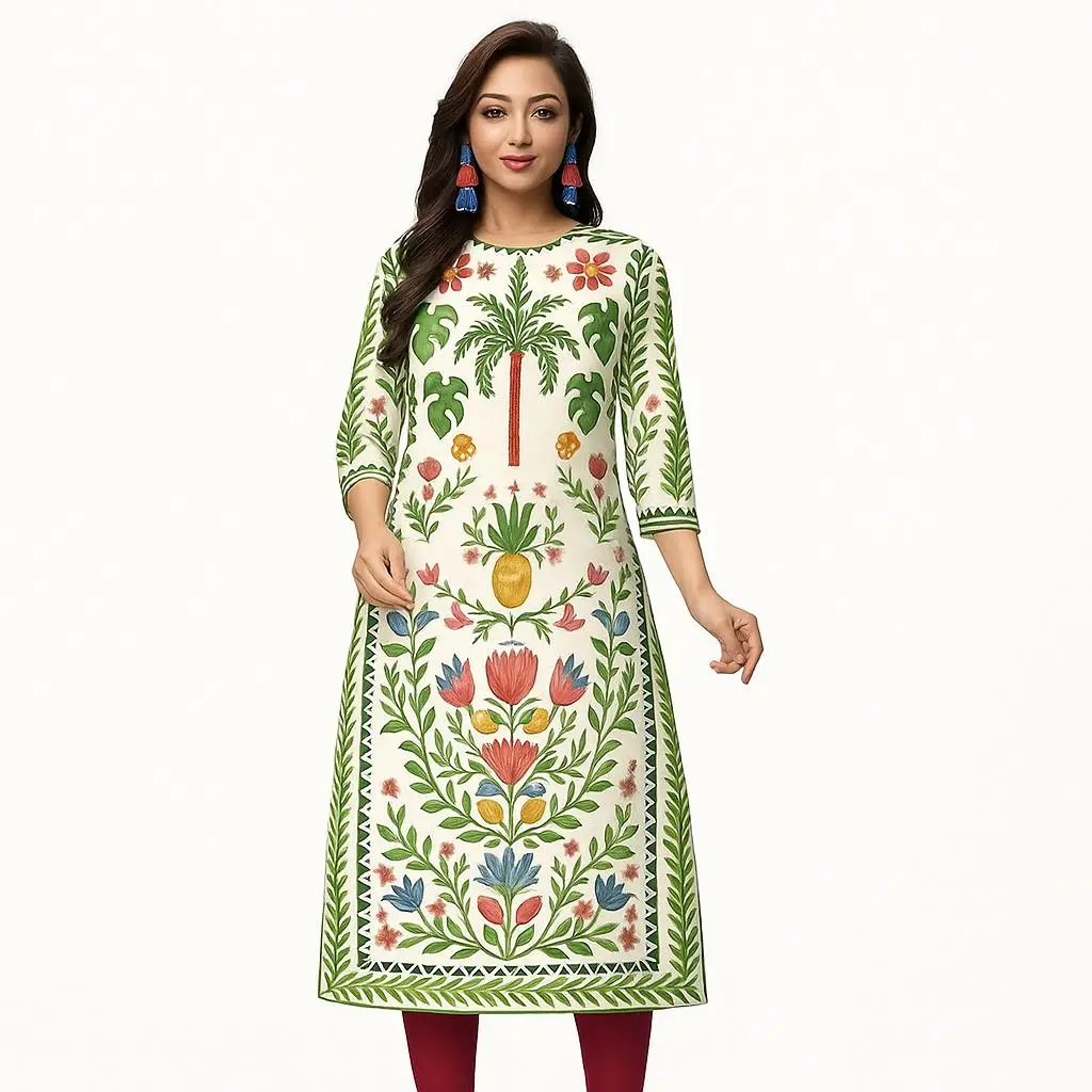 فستان مريح للسيدات من كورتا المسلمات أنبوب مستقيم غير رسمي طاووس عرقي فيستدوس لونجوس أبيتو دونا Musulmana #1