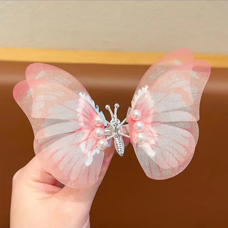 Butterfly Hair Clips Suitable for Adults and Children Butterfly Pearl Hair Clip Moving Wings Hair Accessories Hairpin Headwear