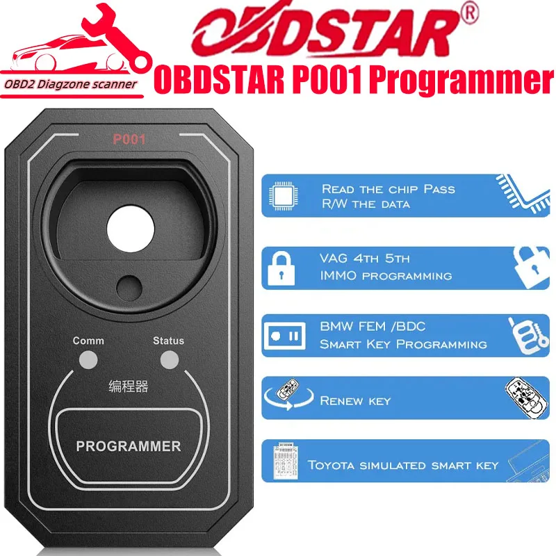 OBDSTAR P001 Programmer RFID & Renew Key & EEPROM Functions 3 in 1 Work with OBDSTAR X300 DP Master