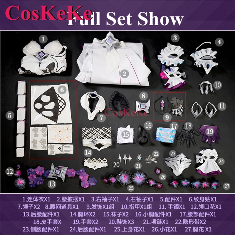 Coskeke kiana kaslana cosplay jogo honkai impacto 3 traje doce elegante uniforme vestido festa de halloween role play roupas S-XXL