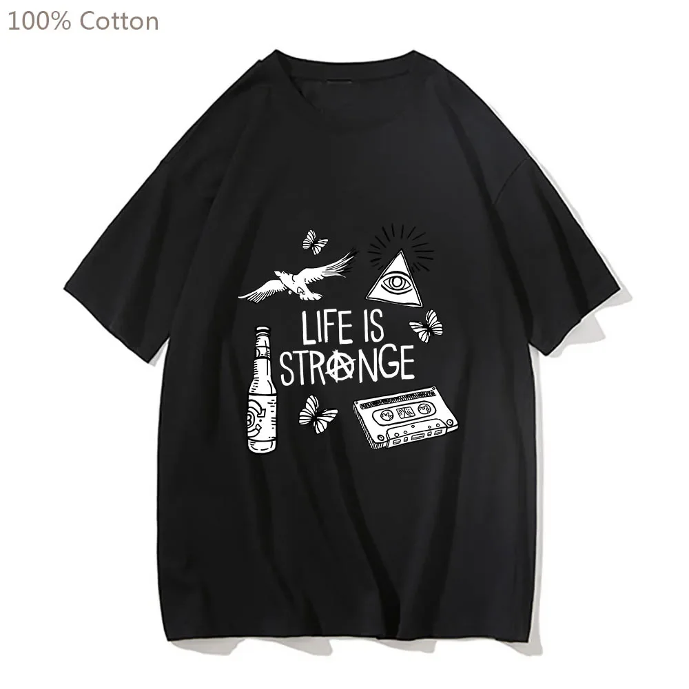 Life Is Strange Harajuku Anime T-shirts Cute Manga/comic Tshirt Funko Pop 100% Cotton Tee-shirt Short Sleeve Men/women T Shirt