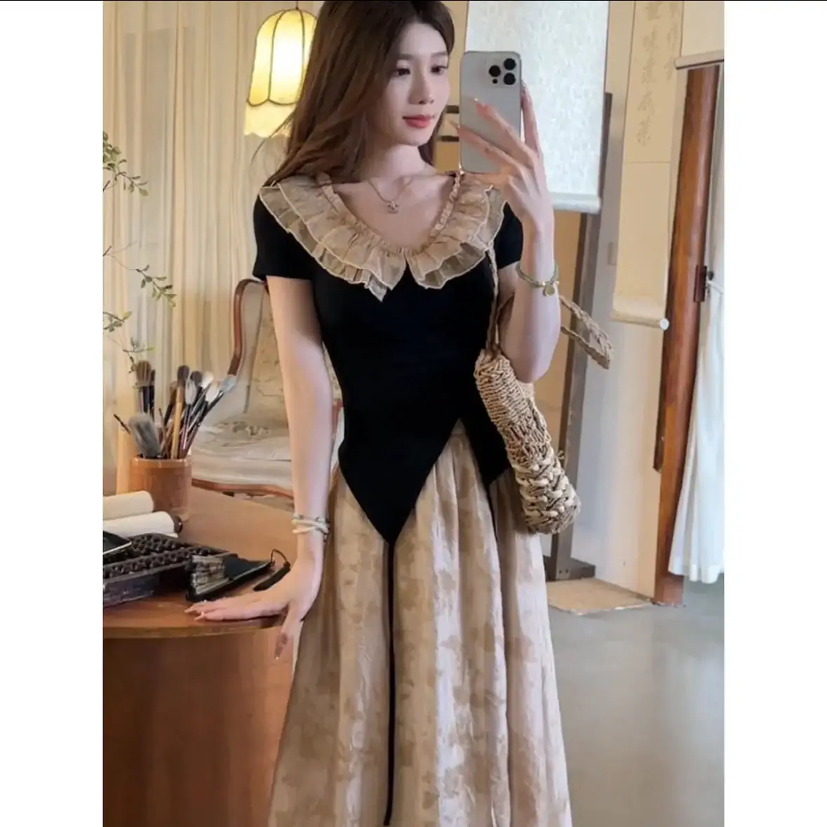 

Women Fashion Solid Vest Pant Suit Single Breasted Cropped Vests Top High Waist High Waisted Skirt Set Office Lady Sets YC269