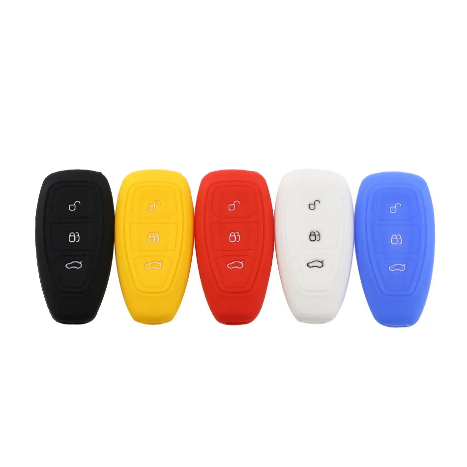 Silicone 3 Buttons Car Key Case Cover for 2013 2014 Ford New Mondeo Silicone Auto Key Cover