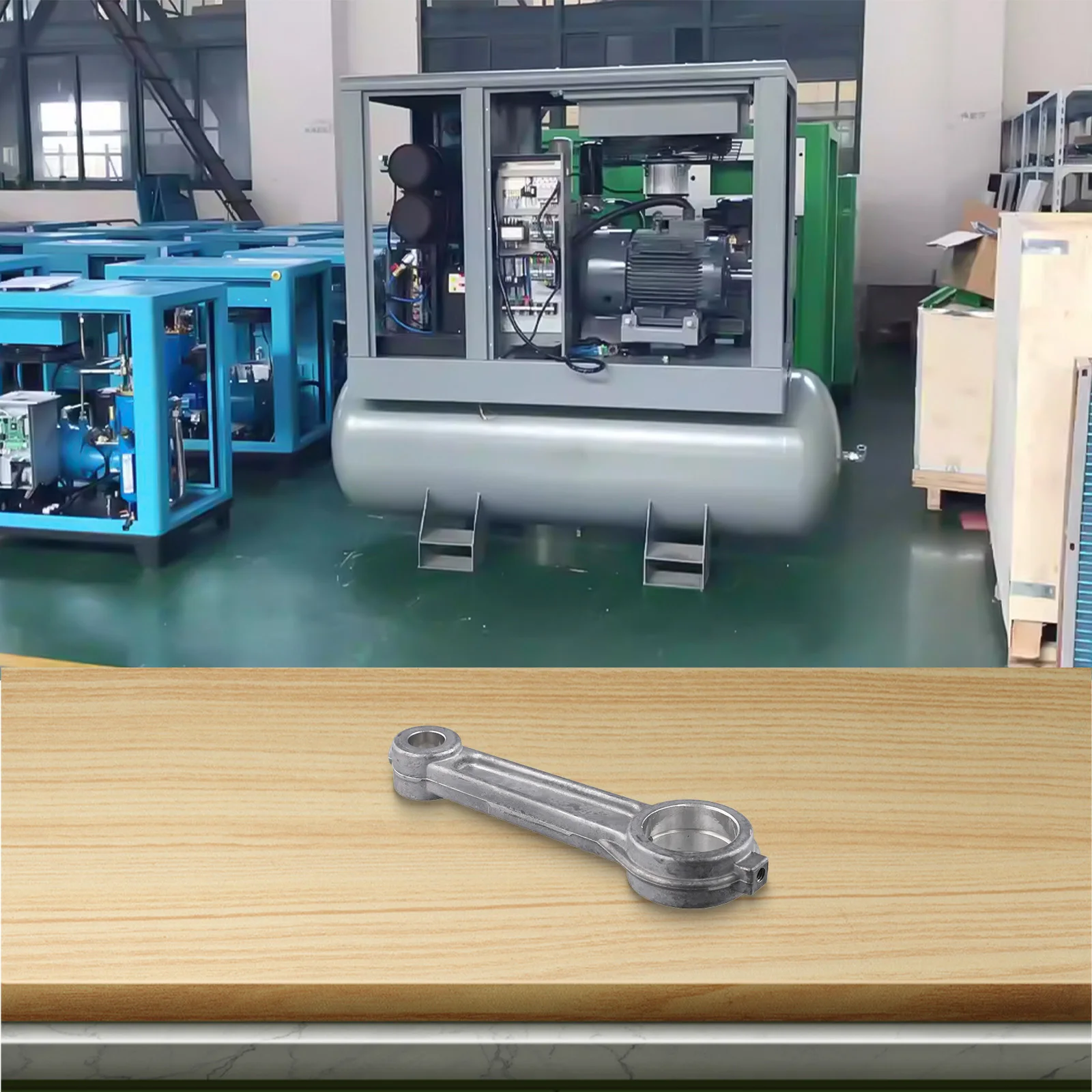 For Air Compressor Silver Tone Rod Aluminum Alloy Connecting Rod Oblique Oil Needle Type Reliable Replacement Aluminum Material
