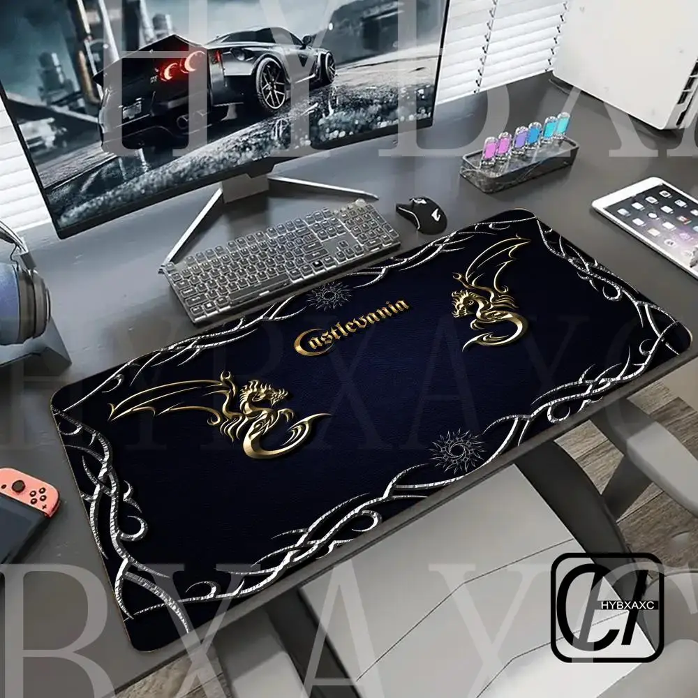 

100X50CM HD HYBXAXC Castlevania Mouse Pad Cute HD Desk Pad Extended Gaming Keyboard Mats Large 90x40cm XXL Gamer Mousepad
