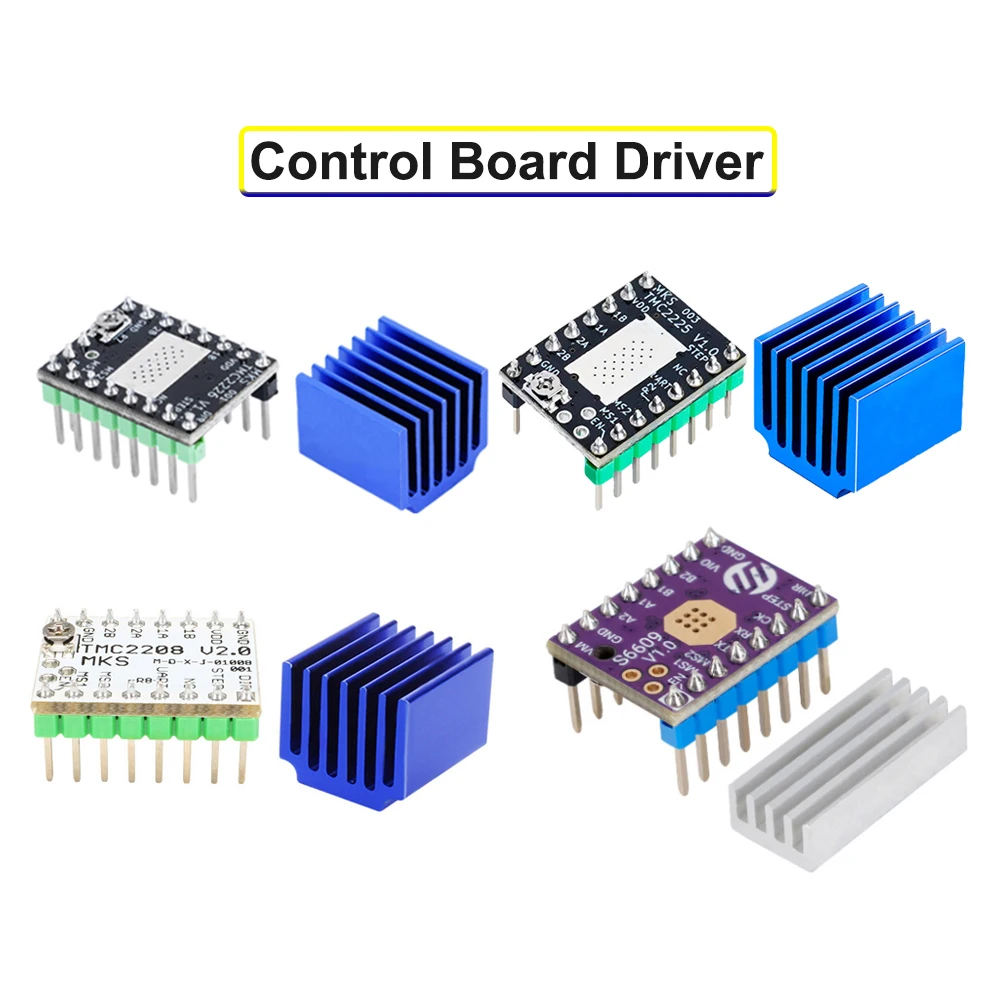 

Драйвер платы управления A4988 TMC2208 TMC2226 StepStick DRV8825, Драйвер шагового двигателя, модуль привода для 3D-принтера, детали