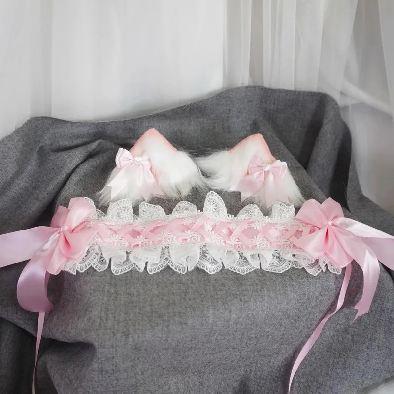 2025 새로운 뜨거운 고양이 귀 머리 헤어 밴드 귀여운 소녀 헤어 액세서리 로리타 코믹 콘 활 헤드 피스 동물 귀 클립