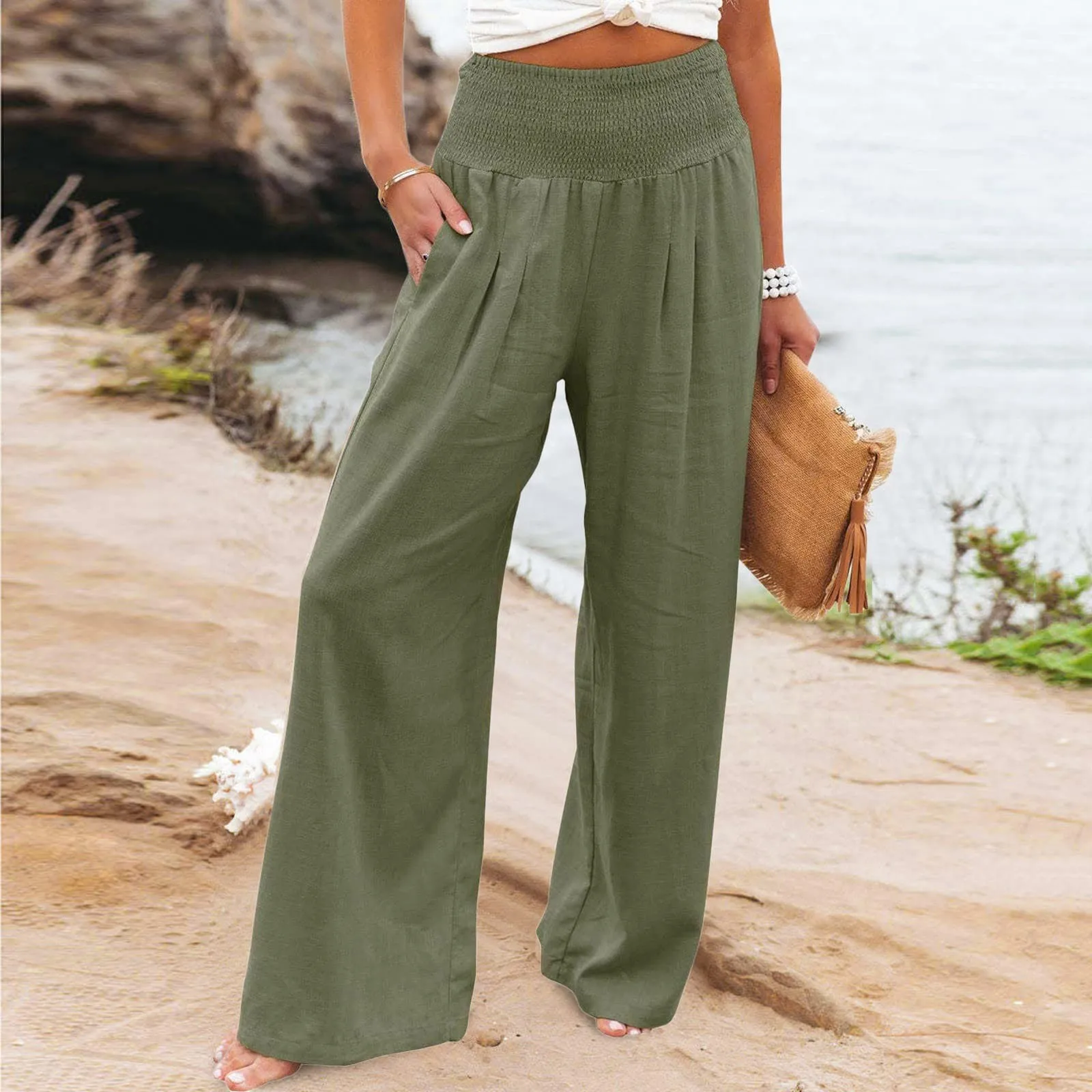 

Women's Solid Color Casual Loose Overalls Button Decoration Pocket Pants Women's Cute Jumpsuit Jeans 2025 pantalones de mujer