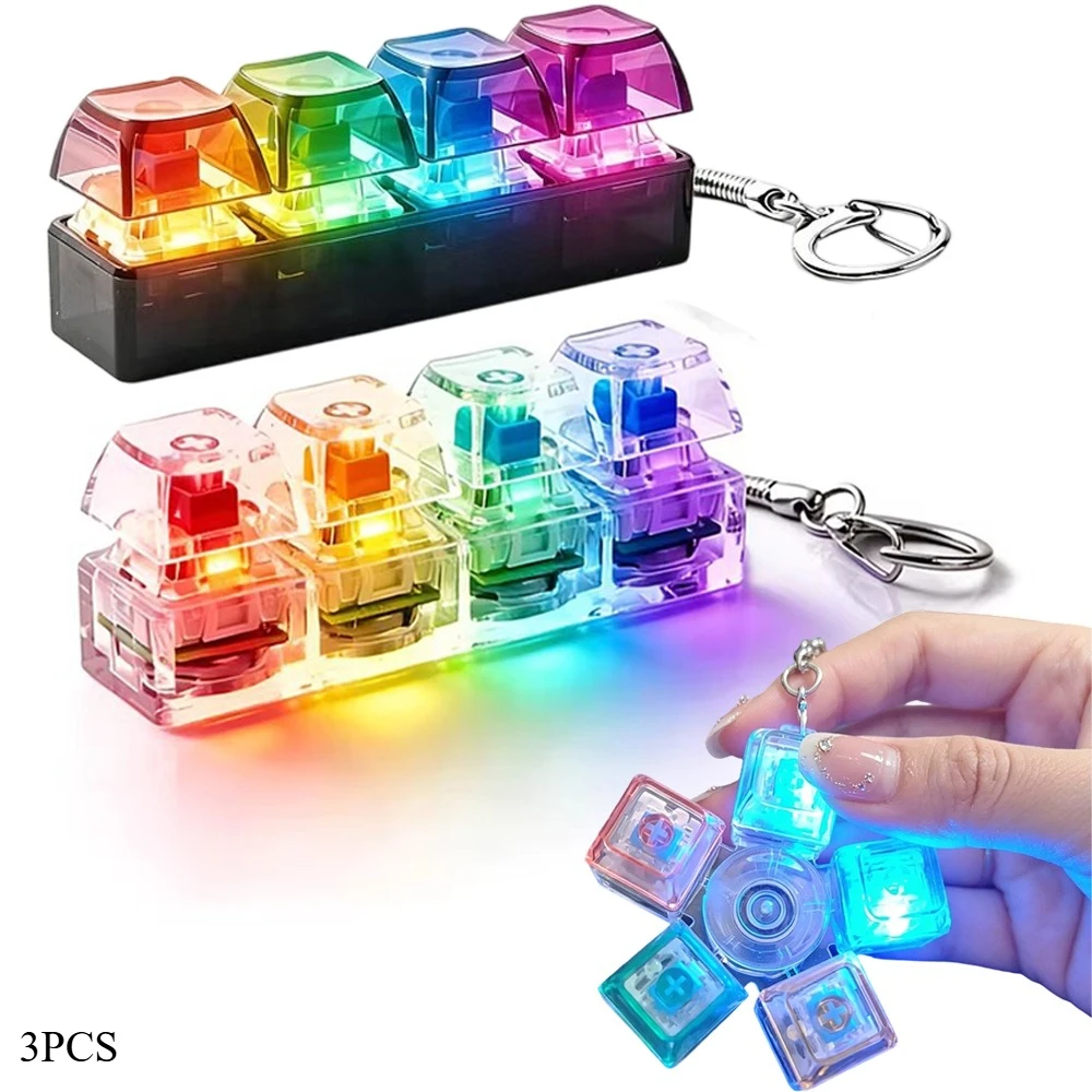 Transparenter Knopf-Fidget-Keyboard-Pop-It, Stressabbau-Spielzeug im Kreisel-Stil, Stressabbau-Handspiel für Erwachsene, Neuartiges Partygeschenk