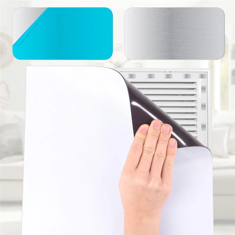 THIVN-24Pcs Adhesive Metal Plates For Magnetic Mounts, 2.36X1.18In Metal Strips With Adhesive For Non-Steel Vent Use