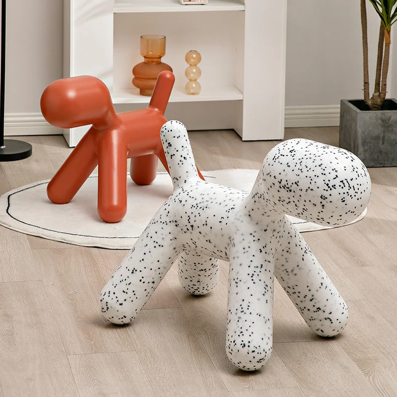 Nordic Creative Design Shoe Bench Puppy Plastic Children\'s Stool Cartoon Animal Stool Kindergarten Dalmatians Chair