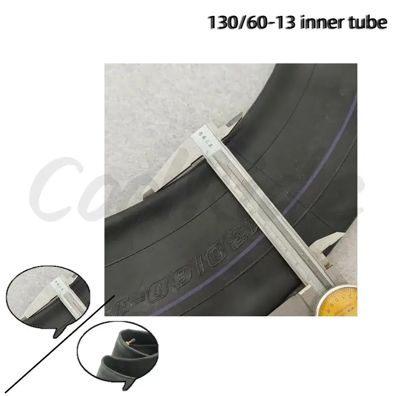 

Мотоциклетная шина 130/60-13, камера из бутилкаучука, с изогнутой/прямой трубкой, аксессуары опционально.