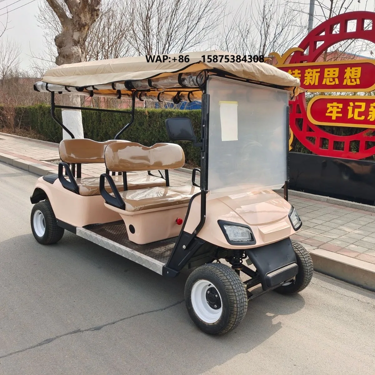 Hot-selling electric sightseeing car four-wheel golf cart scenic tourism reception beach off-road patrol car