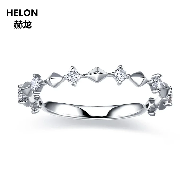 

Solid 14k White Gold Natural Diamonds Engagement Wedding Anniversary Ring Band Fine Jewelry Party