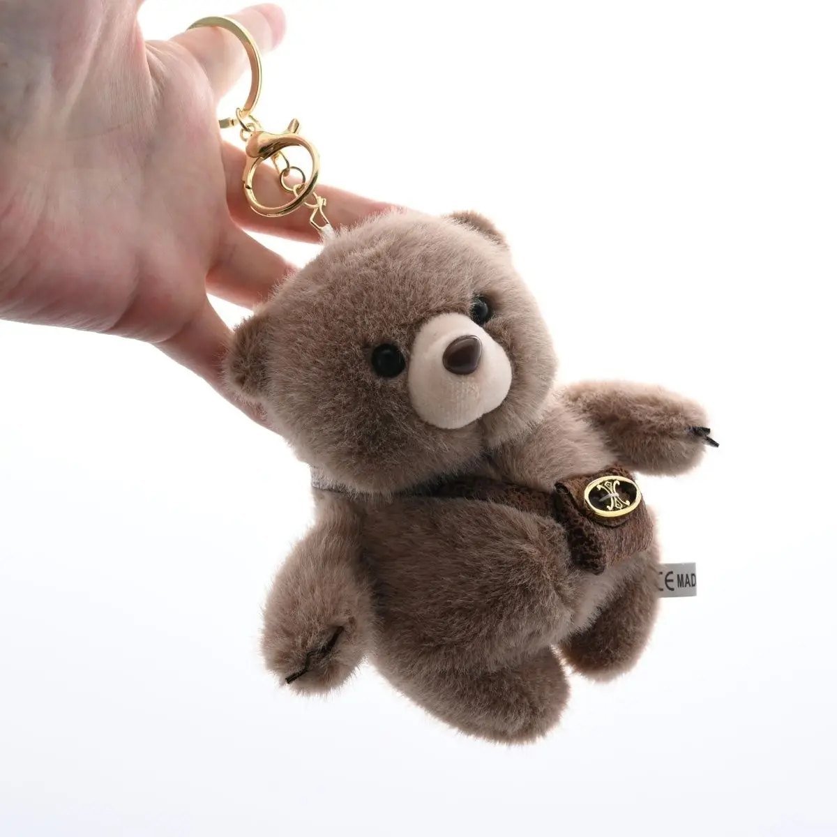 Niedlicher kleiner Bär mit Anhänger, Umhängetasche, Plüschtier eines molligen Bären, Schlüsselanhänger, Puppenspielzeug