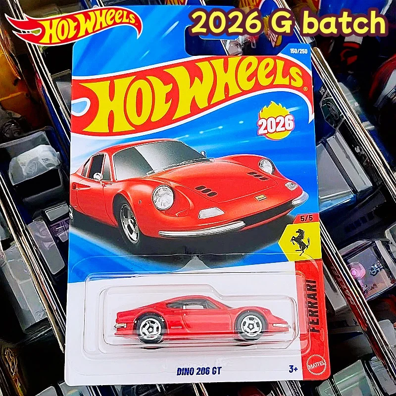 

2026 New Hot Wheels 1：64 26G Batch Ferrari Sports Car Porsche Toyota Gr Mustang F1 Mclaren Alloy Car Model Boy Toy Brithday Gift