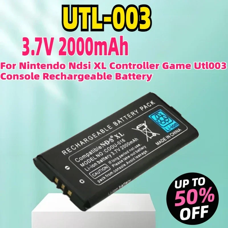 

UTL-003 Replacement Battery 3.7V 2000mAh Li-on Battery for Nintendo Ndsi XL Controller Game Utl003 Console Rechargeable Battery