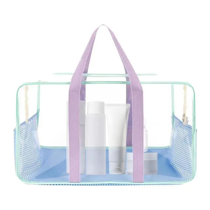 Clear Pool Bag Large Capacity Waterproof Beach Tote With Zipper Travel Storage Pouch For Water Bottles Fishing Clear Beach Bag