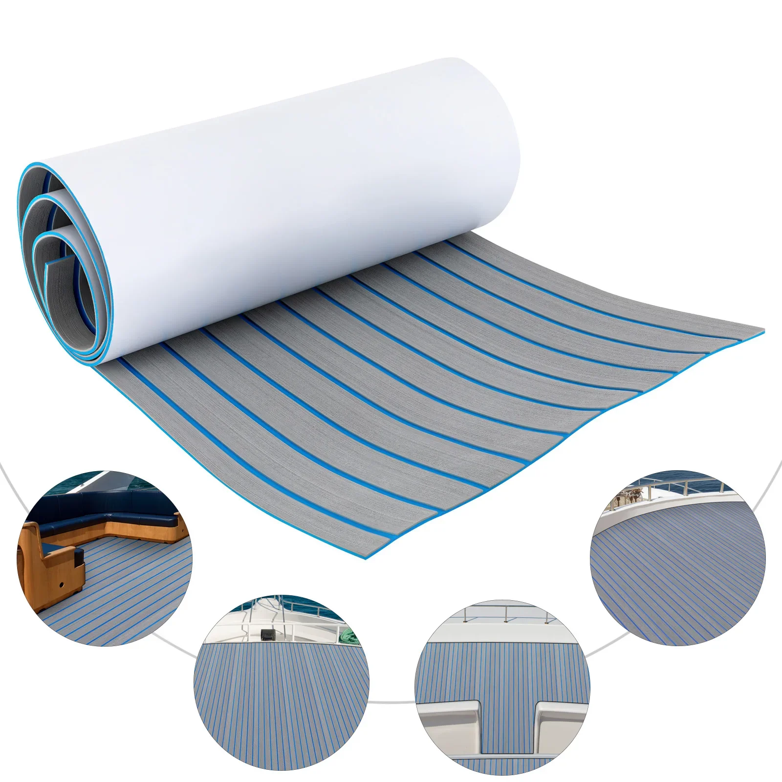 

Non-Slip Self-Adhesive Flooring Material Boat Flooring EVA Foam Decking Sheet Faux Teak Marine Mat Marine Carpet Cooler Tops