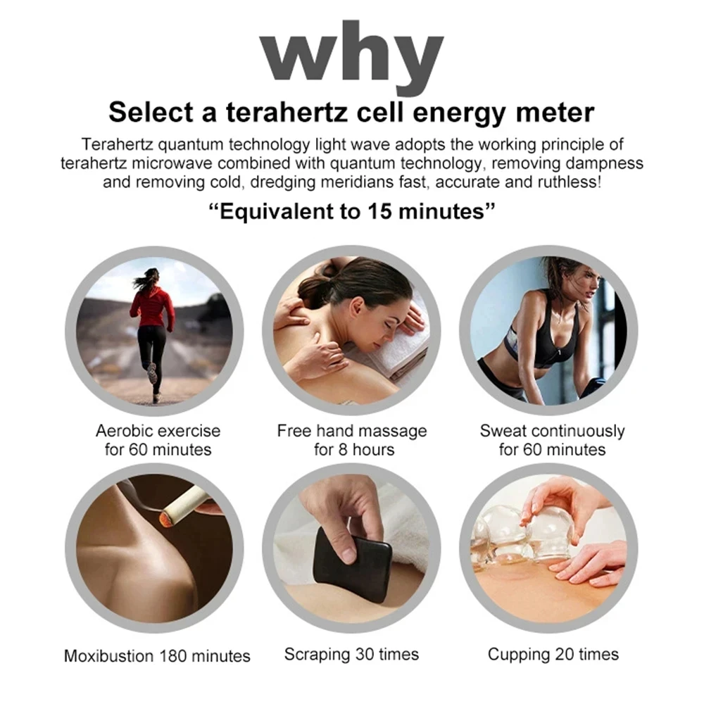 เครื่องบำบัดโดยใช้คลื่นความถี่ terahertz อุปกรณ์ให้พลังงานจากเซลล์โฟตอนการนวดบำบัดด้วยความร้อนฟื้นฟูสมรรถภาพอุปกรณ์ดูแลสุขภาพ