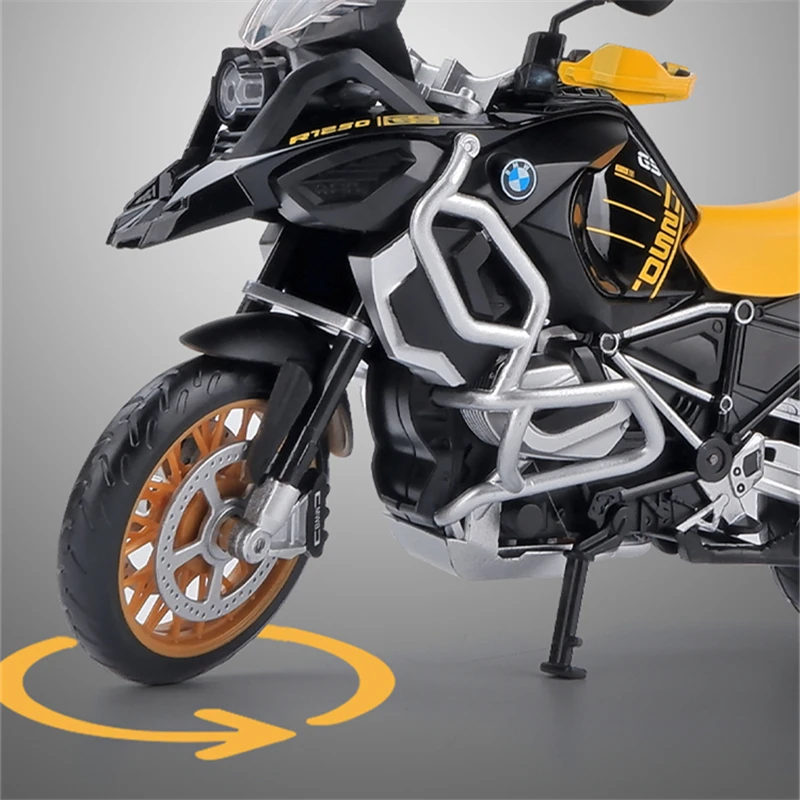 1:12 BMW R1250GS alaşım yarış motosiklet modeli Diecast Metal oyuncak sokak spor motosiklet modeli simülasyon koleksiyonu çocuklar hediyeler