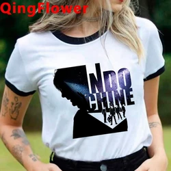 Indochine Shirt French Rock T-shirt Tee Summer New Print Clothing Harajuku Pattern Men T-Shirt Male Casual Mens Short Sleeve