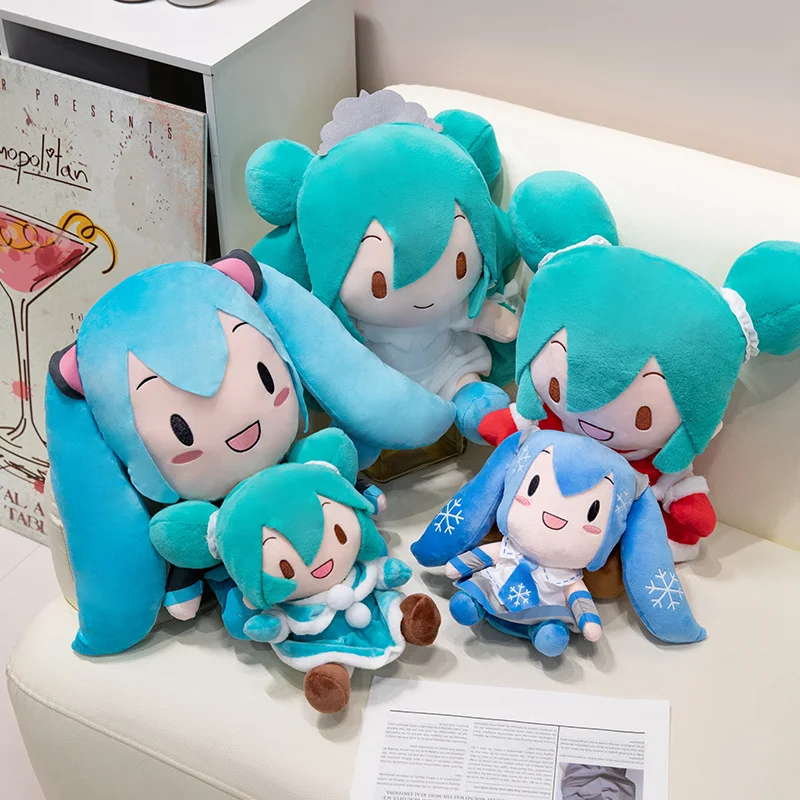 25/40/60cm Cartoon Hatsune Miku Plush Toy Cure Kawaii Stuffed Doll Toy Hobby Collection Cute Soft Birthday Xmas Gifts For Kids